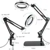 Lámpara de escritorio lupa LED plegable con brazo largo para protección ocular para Amazon transfronterizo, adecuada para estudiar, reparaciones y trabajo, con iluminación básica