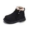 Botas de Nieve para Niños, Botitas Amarillas de Moda, Nuevo Estilo Invierno 2025 Botas de Algodón Cálido de Terciopelo para Niñas, Botas Bajas para Niños Medianos y Grandes