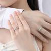 Anillos de Pareja Fujian y Guangdong Plata de Ley S925 Anillos Pequeño Príncipe y Flor de Rosa Par Abiertos Ajustables Lujo Ligero Regalo de San Valentín