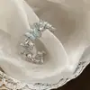 Anillo Exquisito Mariposa Azul Hielo para Mujer, Moda de Alta Gama, Lujo Ligero, Anillo Abierto Versátil, Anillo Elegante Estilo Ins para Dedo Índice