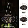 Letrero de Negocio de Tienda Abierta y Cerrada Negro Blanco Oro Venta Caliente Transfronteriza de Amazon Retro