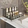 Estante de almacenamiento para baño, organizador multifuncional para cepillo de dientes y pasta de dientes para el mostrador del baño, estante para cosméticos junto al lavabo