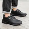 Zapatos casuales de cuero estilo británico para otoño e invierno, zapatos de cuero ligeros y de suela blanda para hombre, zapatos deportivos resistentes al agua para ventas transfronterizas
