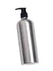 Botella dispensadora de aluminio tipo prensa para champú, cosméticos, jabón de manos, gel de ducha, aceite esencial, loción, botella metálica de gran capacidad