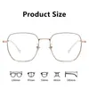 Nuevas Gafas Poligonales de Titanio Puro con Montura Grande de Moda para Hombres, Sencillas y Versátiles, Gafas para Miopía Color Oro Rosa para Mujeres