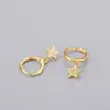 Brincos de Personalidade Estilo Coreano com Sol, Estrelas, Foguete, Coração Assimétrico, Cacto e Acessórios de Orelha Estrela Versáteis