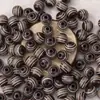 Contas de madeira gravadas multicoloridas, contas soltas para DIY, contas redondas de madeira listradas para pulseiras e colares, acessórios para joias feitas à mão com contas atacado