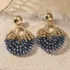 Venda Quente Transfronteiriça Brincos de Contas de Cristal Moda Luxo Leve Tarraxas de Orelha de Ponta Novos Brincos Elegantes de Verão Europeus e Americanos