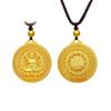 Produtos genuínos Moda e Atmosférico Pingente de Cabeça de Buda Tathagata Latão Banhado a Ouro Pingente de Colar com Cabeça de Buda Sentado Amita Buda para Homens e Mulheres