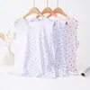 Sudadera de Algodón sin Mangas con Cuello Redondo Estampada para Madres Mayores, Chaleco Base de Algodón Holgado Talla Grande