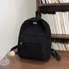 Mochila escolar de veludo cotelê para estudantes universitárias, mochila simples de cor sólida, mochila de grande capacidade para meninas do ensino médio e fundamental