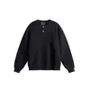 Roupas Vintage Outono/Inverno 2025 Tendência Retro Japonesa Marca Suéter Gola Henry Masculino Solto Casual Versátil Malha