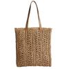 Bolso de paja hueco 2023, bolso de mujer de moda simple, bolso de hombro para vacaciones, bolso de mano tejido del mismo estilo
