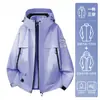 Jaqueta esportiva outdoor três em um Tecyun masculina para outono/primavera, à prova de vento e resistente à água, adequada para caminhadas e viagens