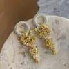 Brincos de Gota d'Água com Franjas Microcravejados de Zircônia de Novo Estilo Transfronteiriço Luxo Leve Brincos Geométricos Longos Pesados da Moda para Mulheres