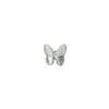 Accesorios metálicos para decoración de uñas de ojo de gato mariposa de circonita, decoración de uñas de aleación de rhinestone tridimensional súper brillante, colores oro y plata con goteo de aceite