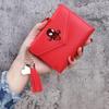 Bolsa para Monedas con Borla de Color Sólido de Spider-Man, Cartera Delgada, Cartera Corta, Portatarjetas de Estudiante, Cartera Corta con Múltiples Ranuras para Tarjetas