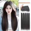 Peruca Cabelo Longo das Mulheres Pequeno Pedaço de Cabelo Sem Traços Recebendo Verão Simulação de Patch Invisível Peruca Fofa Aumento de Cabelo