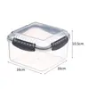 Caja de plástico para conservación de alimentos refrigerador clasificada sellada caja para conservación de alimentos caja de plástico para almacenamiento de alimentos juego de loncheras para microondas en stock