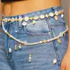 Corrente de Cintura com Franja de Concha CrossPearl Estilo Boêmio Pingente de Concha Decoração de Cintura Multicamadas Combinação para Roupas Femininas