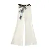 Pantalones de Campana para Niñas de Primavera y Otoño 2026 Nuevos Casuales Estilo Coreano Ajustados Ligeramente Acampanados Largos para Niñas Mayores, Modernos para Exportación