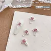 Nueva Joyería para Uñas Cruzadas Estilo Popular de Celebridad de Internet Joyería de Aleación DIY Diamante Rosa Joyería para Uñas Estilo Retro
