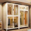 2026 Nuevo Modelo Popular Armario para Dormitorio del Hogar, Simple y Duradero, Gabinete Metálico Espesado de Acero Completo para Viviendas de Alquiler