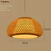 Novo lustre estilo chinês, luminária trançada de bambu, luminária para sala de chá/restaurante inspirada em Zen trançada de rattan, lanterna de bambu japonesa, abajur antigo para pousada