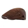 Gorra de Ante Estilo Retro Americano para Mujer, Boina Versátil Estilo Old Money para Otoño e Invierno, Sombrero de Artista que Adelgaza el Rostro