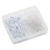 Caja de plástico de doble rejilla color nacarado alfiler de aguja accesorios de ropa aguja de posicionamiento alfiler pequeño herramienta de costura