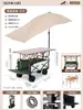 Carro de camping para exteriores, carretilla de mano plegable, carro de picnic de camping extragrande, remolque pequeño con barra de tiro, remolque pequeño para venta en puesto