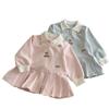 Vestido de Niña Ningli Otoño Nuevo Elegante Vestido de Princesa para Bebé Estilo Preppy Vestido Polo para Niños Primavera y Otoño