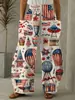 Pantalones Nuevos de Verano Transfronterizos con Estampado Digital 3D Estilo Bohemio, Pantalones Delgados de Pierna Ancha para Verano