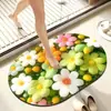 Alfombrilla de baño fresca y sencilla, alfombra absorbente de tierra de diatomeas de secado rápido, alfombrilla antideslizante y resistente a la suciedad para la entrada del inodoro