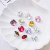 Pedrería sin base de Cristal K9, Pedrería Cuadrada con forma de Huevo de Paloma para Uñas, Accesorios para Uñas, Bolas de Pedrería para Uñas, Anillos Plateados