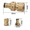 A Amazon é Especializada em Mangueiras de Água para Jardim, Conectores Rápidos de Latão Sólido Estilo Americano de 3/4, Conectores Rápidos de Rosca Interna e Externa de 6 Pontos, Flor