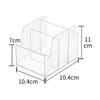 Caja de almacenamiento ligera de lujo, soporte para lápices cosméticos de escritorio, barril de almacenamiento de cosméticos, estante de almacenamiento de cosméticos trapezoidal transparente de estilo nórdico