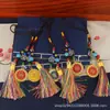 Bolsa con borla Ojo del Dios de la Riqueza de Cinco Vías del Tíbet Cordón Colgante Unisex Material Metálico Colgante para Interior de Coche