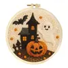 Amazon Transfronterizo Hilo DIY Kit de Bordado de Punto de Cruz Navidad Halloween Punto de Cruz Divertido Bordado Hecho a Mano Regalo
