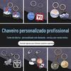 Chaveiro de Metal Pintado Esmaltado Personalizado de Fábrica Aniversário da Empresa Desenho Animado Criativo Formato Especial