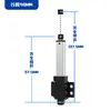 Actuador Lineal Eléctrico Miniatura Varilla Telescópica Control Remoto Pequeño Motor Reciprocante DC Cilindro 12V 24V Mini Elevador