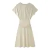 Fábrica de Ropa para Mujer Transfronteriza Venta al por Mayor Verano 2026 Nuevo Estilo Europeo y Americano Multicolor Adelgazante Favorecedor con Pliegues Vestido Largo