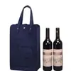 Directamente del fabricante: Bolsa de regalo de fieltro color vino tinto con cierre de broche, bolsa de almacenamiento de fieltro personalizable, bolsa de vino portátil