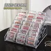 Caja de Almacenamiento para Uñas Portátil, Caja Compacta Transparente con Tapa abatible, Exhibidor a Prueba de Polvo sobre la Mesa, Caja de Empaque para Uñas Acabadas y Arte de Uñas Hecho a Mano