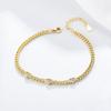 Pulseira de Prata de Lei S925 em Forma de Coração com Zircônia para Mulheres Estilo Europeu e Americano Simples e Versátil Nicho Acessível Design de Luxo Joia de Mão em Prata