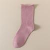 Calcetines de media pantorrilla para mujer de primavera y verano, calcetines de algodón para maternidad, color liso, transpirables, absorben el sudor, resistentes al olor, puño holgado, sin costuras, calcetines holgados para mujer