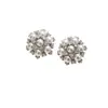Pendientes de Botón Baroque con Perlas de Zirconia de Lujo para Mujer, Pendientes de Gama Alta de Nicho con un Temperamento de Lujo Ligero