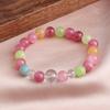 Nova Pulseira Chinesa Turmalina Fruta Topázio Jade Roxo Água Marinha Cristal Branco Pulseira Cristal Doce Fresca