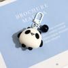 Novo Pingente Chaveiro Panda Fofo com Sino, Boneca de Borracha Macia, Acessório para Bolsa, Presente para Casal de Estudantes, Adorável e Divertido