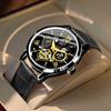 Reloj para Hombre con Diseño Hueco, Reloj Deportivo de Moda para Hombre, Reloj No Mecánico, Lujo Ligero, Versátil, Cuarzo Totalmente Automático con Función Luminosa